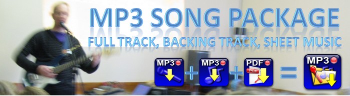 MP3 Song Package - Zip file download - Full Track, Backing Track, Sheet Music